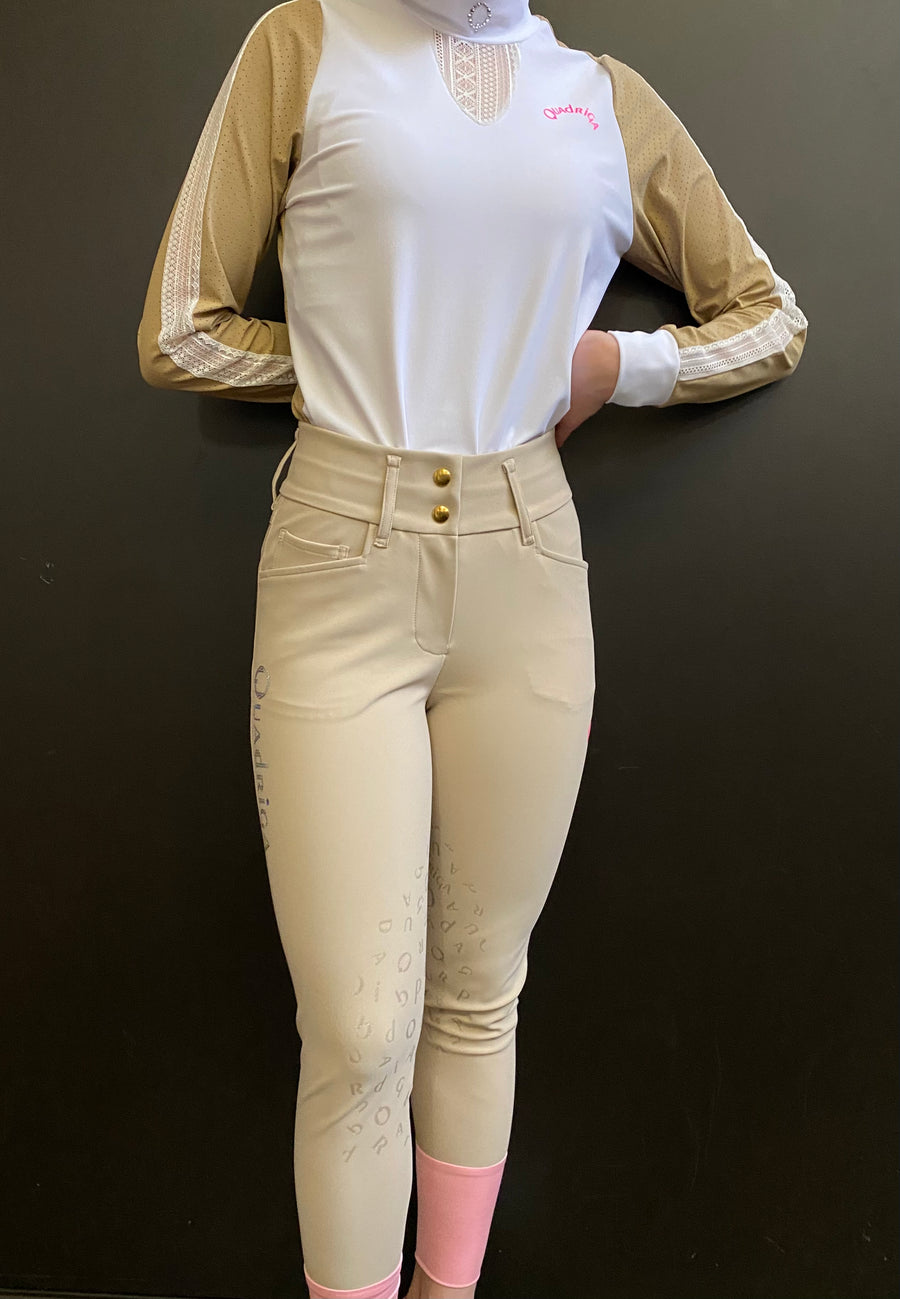 Perfect Style Hight-Waist Jumping Breeches w/ LOGO Grip L