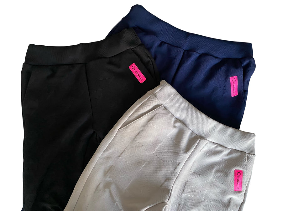 Mesh JQ Cropped Sweat-Pants w/ breathable