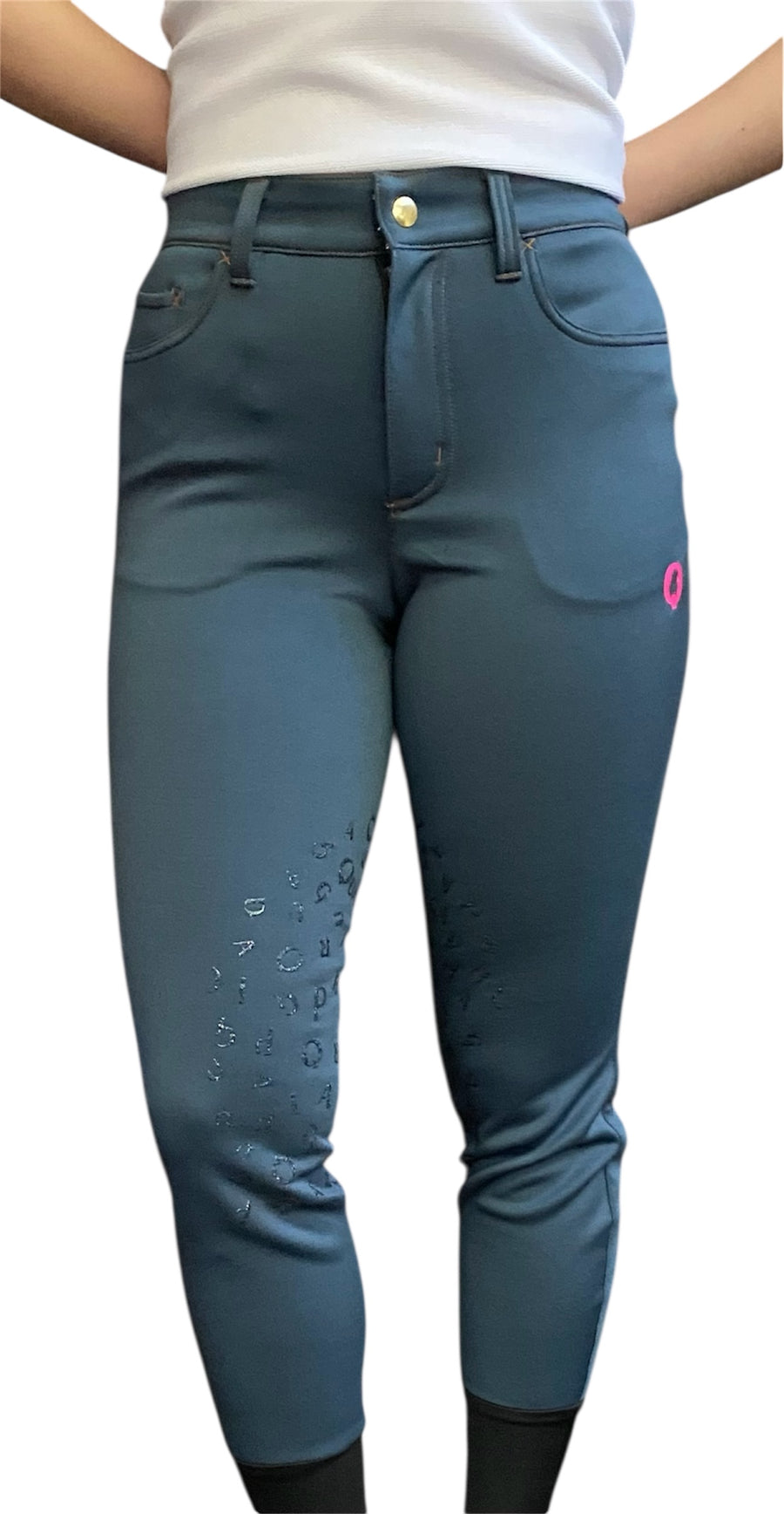 DENIM Style Breeches w/faux suede