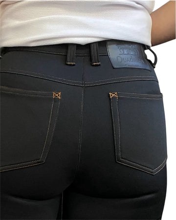 DENIM Style Breeches w/faux suede